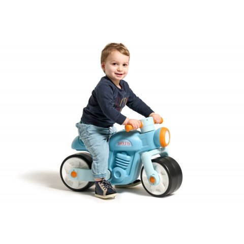 FALK Jeździk Biegowy Ciche Koła Motor Prem1er Retro Niebieski 1+