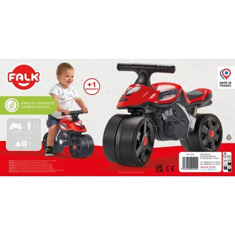 FALK Jeździk Racing Czerwony Szerokie Koła 1+