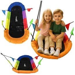 Huśtawka Ogrodowa Bocianie Gniazdo Prostokątna Kolorowa 167 x 75cm