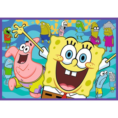 Puzzle - 4x250 - Szalony świat Sponge Boba - Trefl 13342