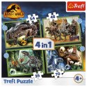 Puzzle - 4w1 (12, 15, 20, 24) - Groźne dinozaury - Universal Jurassic World - Trefl 34607
