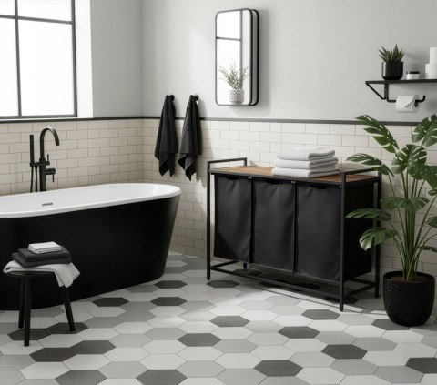 Kosz na pranie z półką 3 komory ARTUS