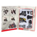 Motocykl Do Składania Skręcania Metal 1:14 DIY Czarny Złote Elementy