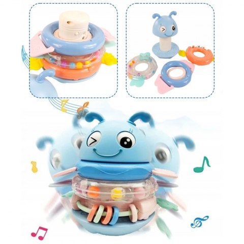 WOOPIE Baby Wańka Wstańka Zabawka Sensoryczna 2w1 Grzechotka Gryzak