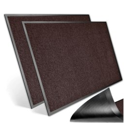 Wycieraczka do butów 40x60 cm Seila brązowa zestaw 2 sztuk