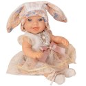 WOOPIE ROYAL Lalka Bobas 24 cm w Sukience i Czapeczce Króliczka