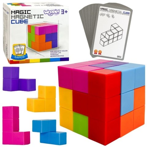 WOOPIE Układanka Kostka Tetris Z Zestawem Kart