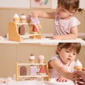 VIGA Drewniana Lodziarnia Sklepik Zestaw z Lodami 6 szt Lodów 18m+