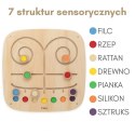VIGA Drewniana Tablica Manipulacyjna Sensoryczna Labirynt Dotknij i Dopasuj 2+