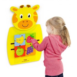 VIGA Drewniana Tablica Manipulacyjna Żyrafka Certyfikat FSC Montessori 18m+