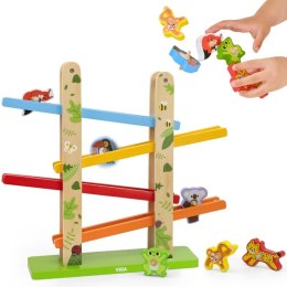 VIGA Drewniana Zjeżdżalnia dla Zwierzątek Dżungla 7 el. 18m+