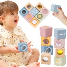 VIGA Drewniane Klocki Sensoryczne PolarB 12m+