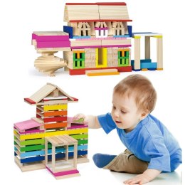 VIGA Drewniane Klocki konstrukcyjne Budynki 3+