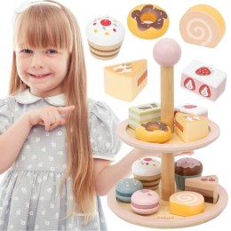 VIGA Drewniany Stojak na Ciasto z Akcesoriami 18m+