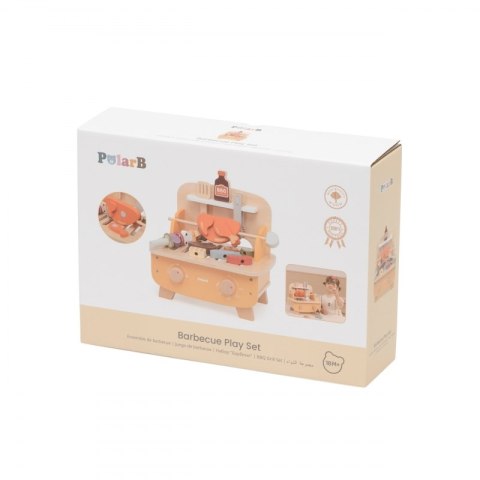 VIGA Drewniany Zestaw do Grillowania BBQ Grill 18m+