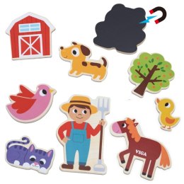 VIGA Magnetyczni Przyjaciele z Farmy 20 szt. Magnesów - Kreatywna Zabawa z Wiejskimi Zwierzątkami 18m+