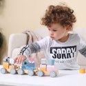 VIGA PolarB Drewniana Kolejka z Wagonikami i Zwierzątkami Do Układania Montessori 18m+