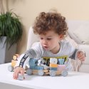 VIGA PolarB Drewniana Kolejka z Wagonikami i Zwierzątkami Do Układania Montessori 18m+
