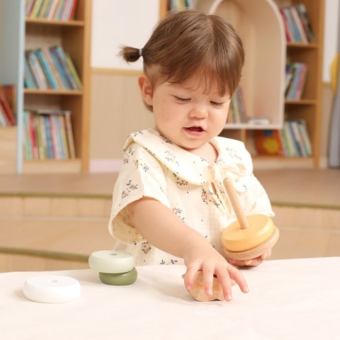 VIGA PolarB Drewniana Piramidka Edukacyjna - Ptaszek 12m+