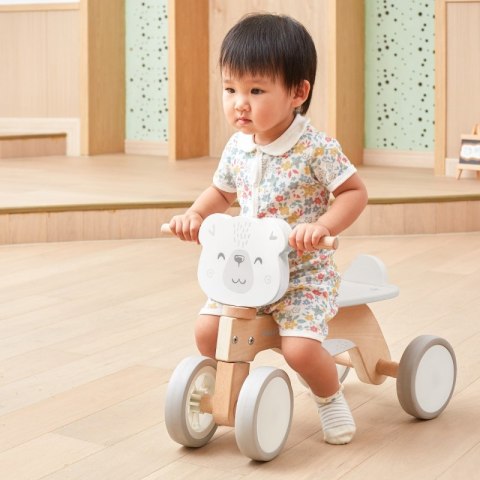 VIGA PolarB Drewniany Jeździk Miś Polarny Miękkie Koła 12m+