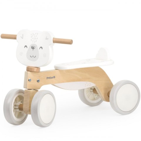 VIGA PolarB Drewniany Jeździk Miś Polarny Miękkie Koła 12m+