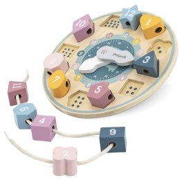 VIGA PolarB Sorter Kształtów Zegar nawlekanka Montessori 18m+