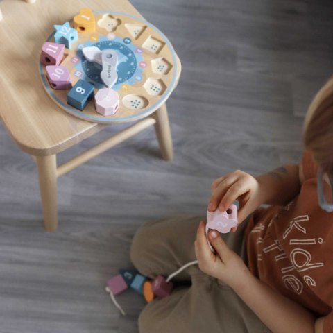 VIGA PolarB Sorter Kształtów Zegar nawlekanka Montessori 18m+