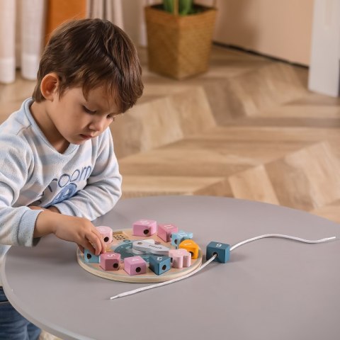 VIGA PolarB Sorter Kształtów Zegar nawlekanka Montessori 18m+