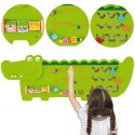 VIGA Tablica Edukacyjna Manipulacyjna Sensoryczna Drewniana Krokodyl Certyfikat FSC Montessori 18m+