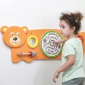 VIGA Tablica Sensoryczna Manipulacyjna Miś Certyfikat FSC Montessori 18m+
