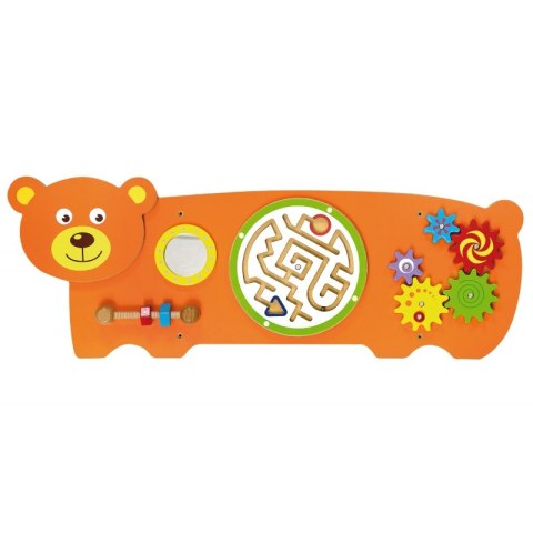 VIGA Tablica Sensoryczna Manipulacyjna Miś Certyfikat FSC Montessori 18m+