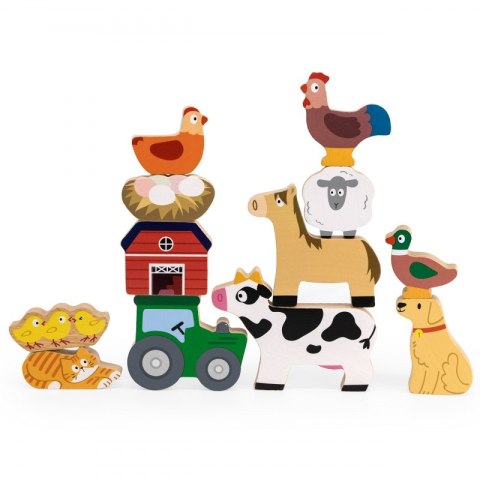 VIGA Układanka w Stosy Farma Zwierzęta 18m+