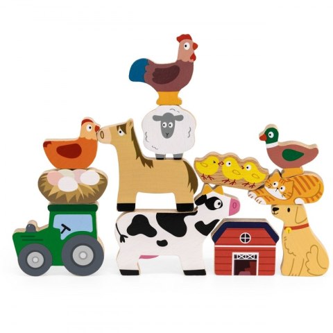 VIGA Układanka w Stosy Farma Zwierzęta 18m+