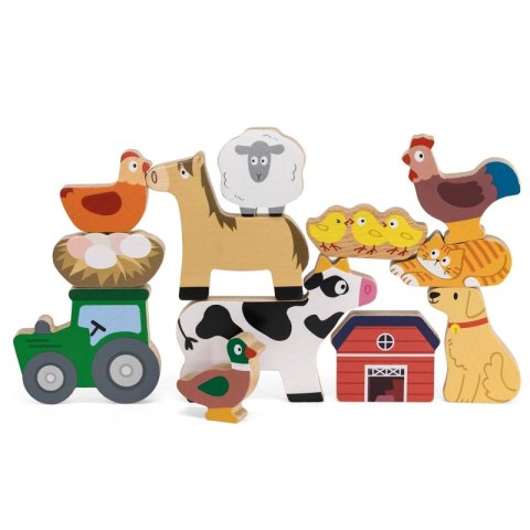 VIGA Układanka w Stosy Farma Zwierzęta 18m+