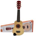Viga Drewniana gitara dla dzieci Naturalna 21 cali 6 strun 3+
