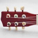 Viga Drewniana gitara dla dzieci Naturalna 21 cali 6 strun 3+