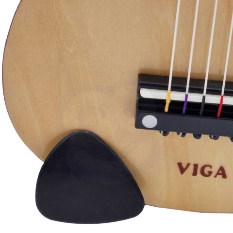 Viga Drewniana gitara dla dzieci Naturalna 21 cali 6 strun 3+