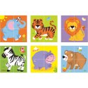 Viga Drewniana układanka Zoo Puzzle 4 klocki 2+