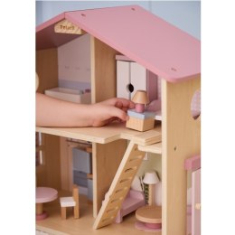 VIGA PolarB Duży Drewniany Domek dla Lalek 17 el. 3+