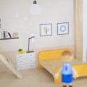 VIGA Zestaw Drewniany Domek dla Lalek z Laleczkami i Akcesoriami 3+