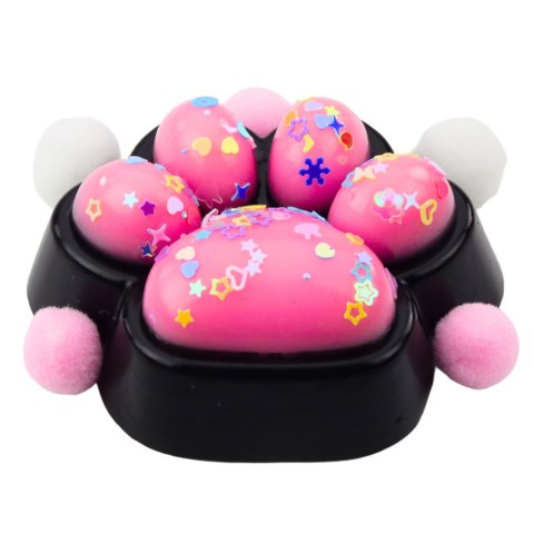 Gniotek Kocia Łapka Antystresowa Sensoryczna Squishy Czarno-Różowa