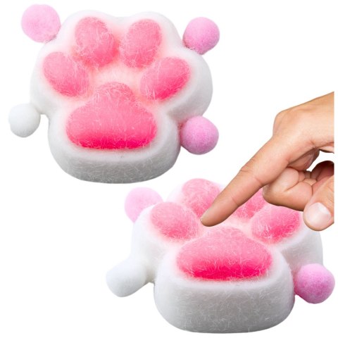 Gniotek Kocia Łapka Zabawka Antystresowa Sensoryczna Sierść Squishy Biała