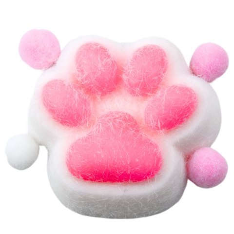 Gniotek Kocia Łapka Zabawka Antystresowa Sensoryczna Sierść Squishy Biała