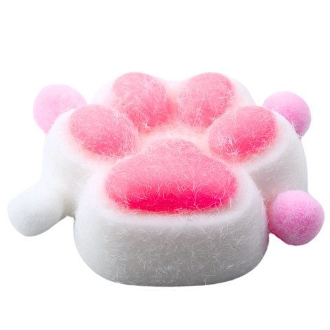 Gniotek Kocia Łapka Zabawka Antystresowa Sensoryczna Sierść Squishy Biała