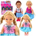 Mini Laleczka Kaibibi Długie Włosy Kolorowa Sukienka 12 cm Mix