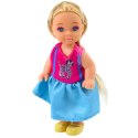 Mini Laleczka Kaibibi Długie Włosy Kolorowa Sukienka 12 cm Mix