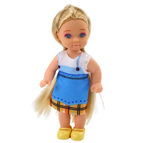 Mini Laleczka Kaibibi Kolorowa Sukienka Długie Włosy 12 cm Mix
