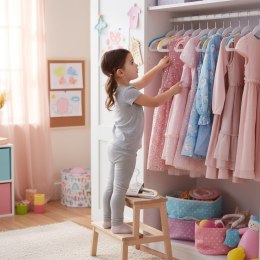 Wieszaki dziecięce KIDSI komplet 30 sztuk wielokolorowe