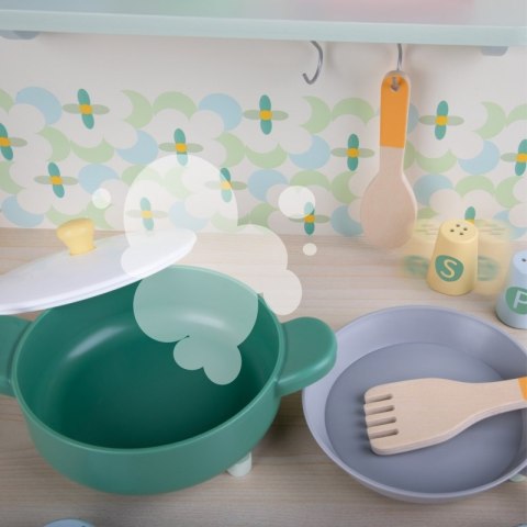 CLASSIC WORLD Drewniana Kuchnia XXL Wielofunkcyjna z Pralką i Akcesoriami 3+