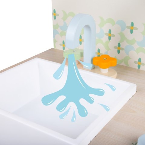 CLASSIC WORLD Drewniana Kuchnia XXL Wielofunkcyjna z Pralką i Akcesoriami 3+